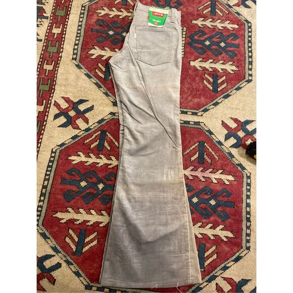 NWT NOS Levi’s Corduroy Big Bell Bottom Pants Jeans Gray 784-1555 26 X 29 80s - Picture 3 of 15